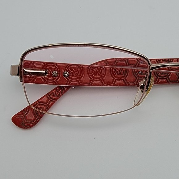 *SOLD* Michael Kors MK361 780 Gold Crystal Red Semi Rimless Eyeglasses Frame - Picture 13 of 14